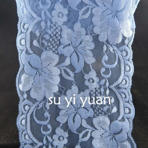 10 Yard/lot Blue 13.5cm Width Elastic Stretch Lace Trim DIY Sewing/garment/clothes Elastic Lace