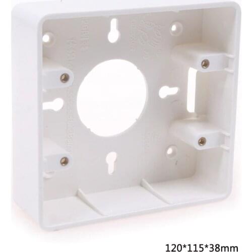 2pcs General Type 120 Large Wiring Bottom Box Deep 38mm PVC Wall Mount Switch Junction Box 120*115*38mm