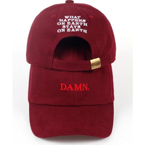 2017 ne'w wine red kendrick lamar damn cap embroidery DAMN. unstructured dad hat bone women men the rapper baseball cap