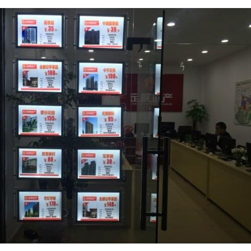 Acrylic Frame A3 Single Sided Display Light Box Hanging LED Back-lit Poster Frame System Kits