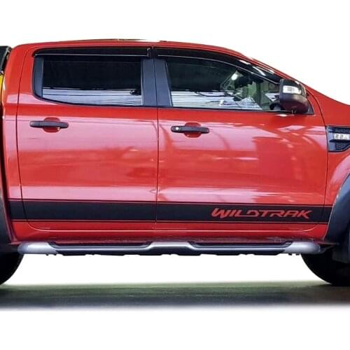 Car wrap left and right wiltrack marking side body door stripe waistline car styling stickers for Ford Ranger