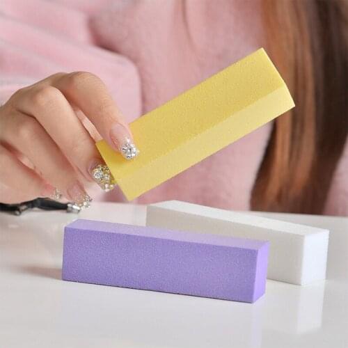 White Nail Art Buffers Sanding Grinding 4 side grinding strip grinding sand strip Polishing Block File Manicure Nail Art Tool