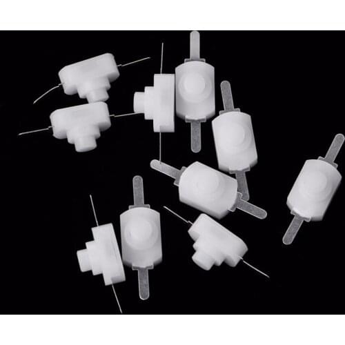BGEKTOTH 10 Pcs/1 Set DC Latching Push Button Switch On Off For Torch Flashlight Light Lamp Wall Outlet #1A40893