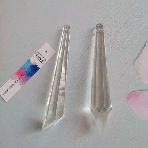 Camal 2pcs 100mm Corbels/Icicle Shape Clear SunCatcher Crystal Prisms Pendant Chandelier Lamp Lighting Hanging Parts Decor