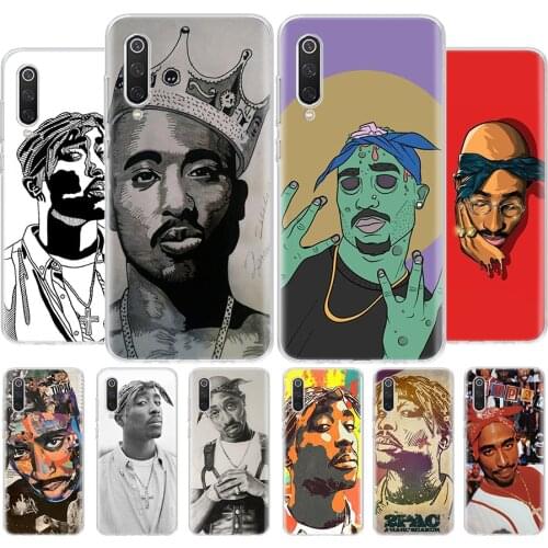 Rapper 2pac Tupac Phone Case For Xiaomi MI 8 9 10 5X 6X A1 A2 A3 CC9E 9T NOTE10 Pro Lite Cover Coque soft Silicone TPU