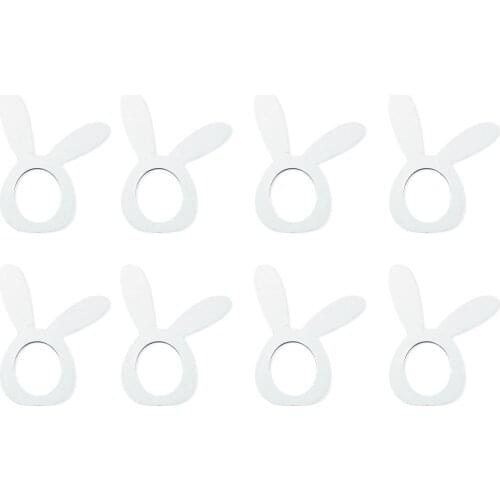 Wooden Napkin Ring Rabbit Ears Napkin Buckle Bunny Napkin Ring Chairs Buckles Wedding Event Decoration Crafts Dinner Decorations