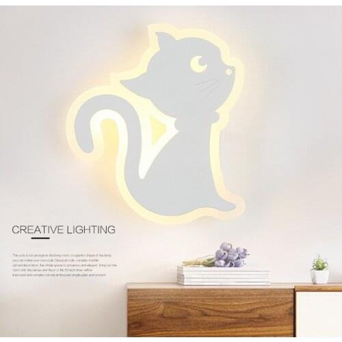 Childrens wall lamp bedroom lighting 12W home decoration Nordic creative aisle corridor loft bedside LED wall light AC110 220V
