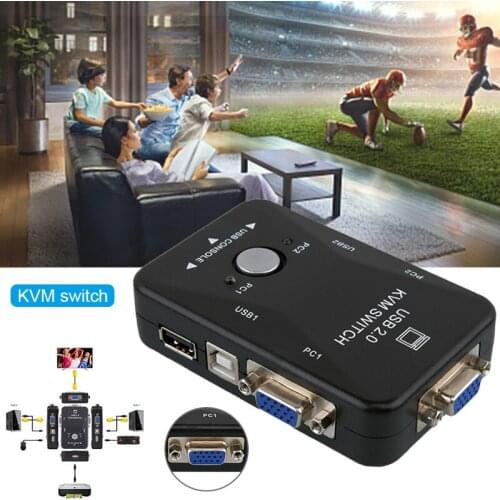Two-in and One-out Switch USB 2 Port Printer Sharing Device Computer Switcher GDeals