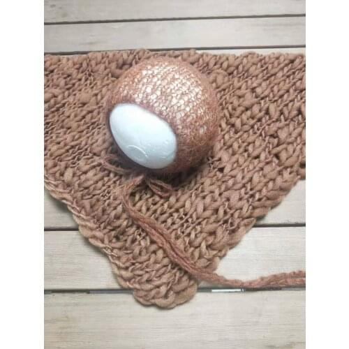 50*50cm Handcraft Acrylic Fiber Blanket+hat Basket Stuffer Filler Newborn Baby Photography Background