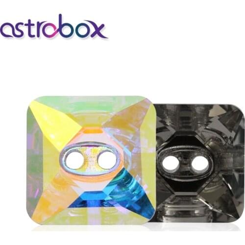 Crystal Buttons Beautiful Button Dress Pattern Glass Snap 14mm Two Holes Glass Stone DIY For Clothing Accessories Jewelry Making