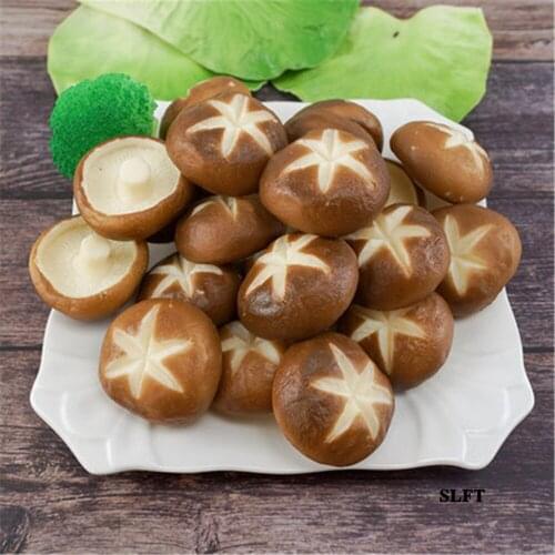 Kitchen store shop decor simulation artificial vegetables fake swamm lentinus edodes Shiitake dried needle Enoki Mushroom