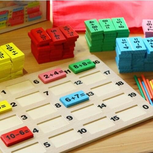 Early childhood education digital operation building blocks, domino early childhood education intellectual building blocks toys