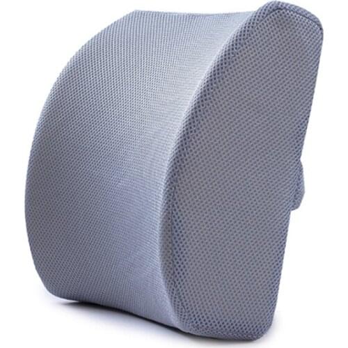 Slow Memory Foam Lumbar Support Back Massager Waist Cushion Pillow for Chairs In The Car Seat Pillows Home Office Relieve Pain