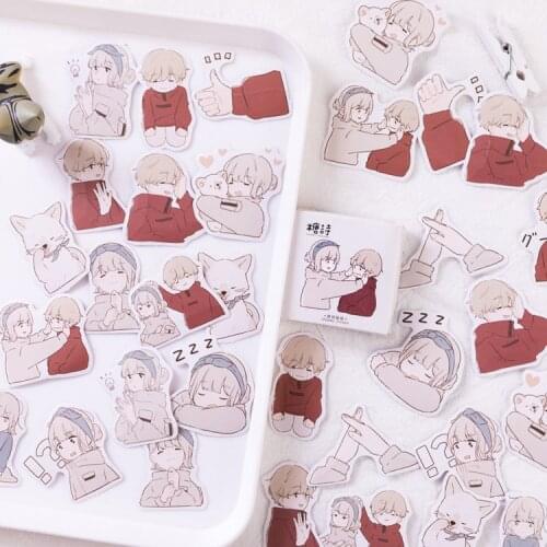 Love Overture Cute Boxed Kawaii Stickers Planner Scrapbooking Stationery Japanese Diary Stickers