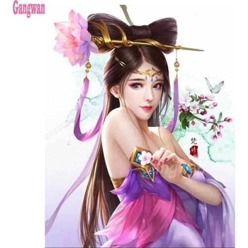 Full Diamond Embroidery Classical singer woman rhinestone 5D Diy Diamond Painting geisha Cross Stitch Mosaic Wall Accessories