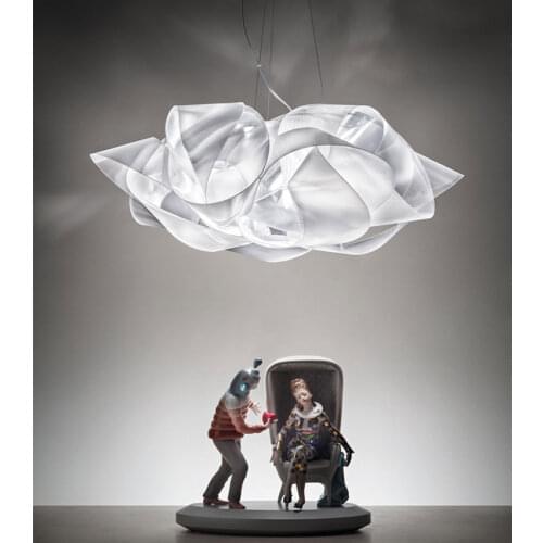 Nordic postmodern minimalist clothing store living room dining room lamp grass hat chandelier