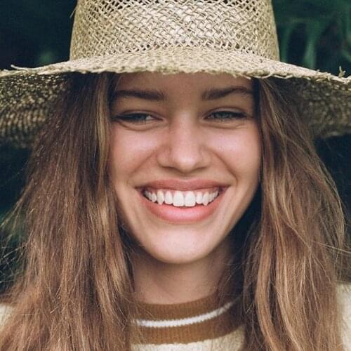 Straw Hat in Seeweed-Like for Traveling UV Isolation with Fringed Edge Hollowed-Out for Beach Outing in Summer