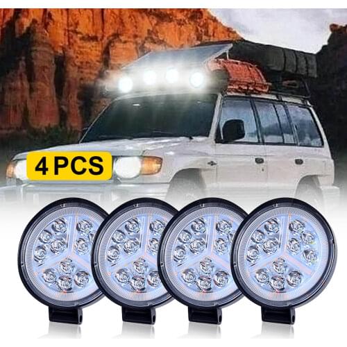 LED Light Work Running Light Bar Off Road For Cars 4x4 4DW Truckcar SUV 12v 48w Spotlight Strobe Headlights