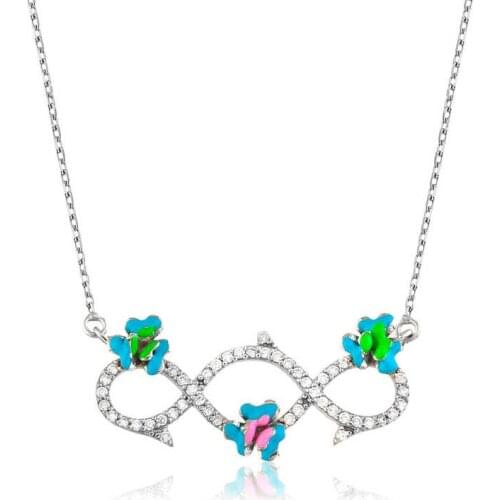 Tevuli 925 Sterling Silver Floral Infinity Ladies Necklace