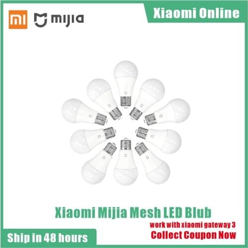 Newest Xiaomi Mi Intelligent Led Bulb Bluetooth Mesh Version Smart Lamp Controlled By Mijia App Voice Adjusted Color Temperature