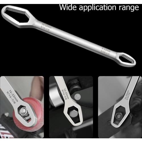 Universal Torx Wrench Double-head Adjustable 8-22mm Ratchet Spanner for Bicycle Motorcycle Car Multifunctional