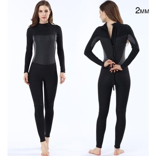 Women 3MM Full Body Scuba Neoprene Back Zipper Spearfishing Diving Suit UnderWater Hunting Snokeling Swim Kayaking SurfWetSuit
