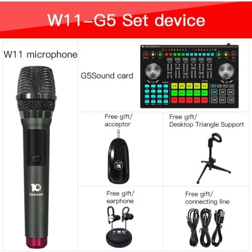 Bluetooth Sound Mixer USB Microphone Sound Effect Audio Mixer Webcast Live Sound Card Interface External for Home Studio Stage