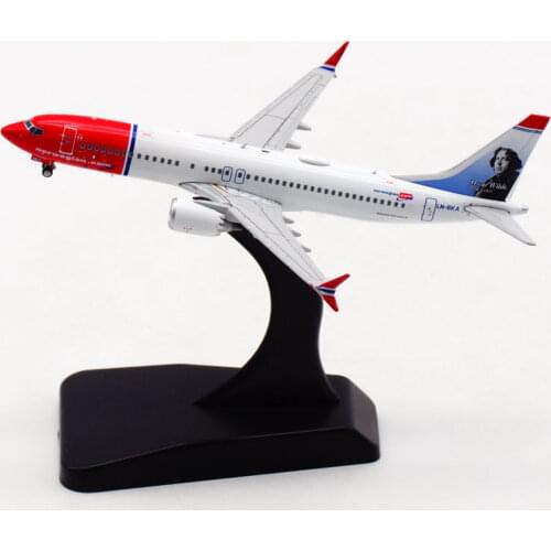 1:400 Scale B737-8MAX LN-BKA norwegian airlines Planes Model Airplanes Alloy Aircraft Plane collectible model collection