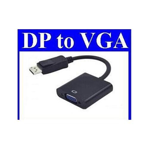100pcs Thunderbolt DisplayPort DP to VGA cable Male to Female Converter Cable Adapter For notebook hp/ dell/ lenovo/ toshiba
