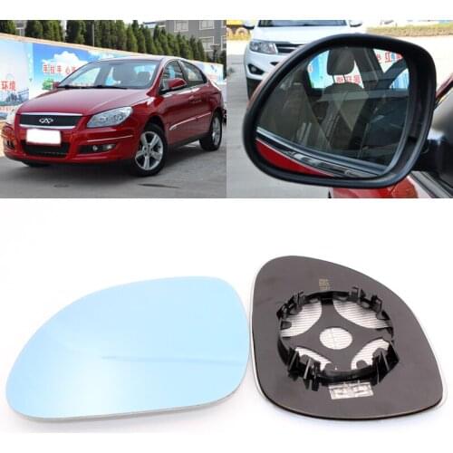 For Chery A3 Car Side View Door Wide-angle Rearview Mirror Blue Glass With Base Heated 2pcs