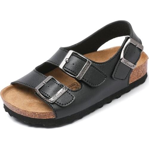 2021 summer childrens cork non-slip sandals boys parent-child shoes girls breathable beach shoes