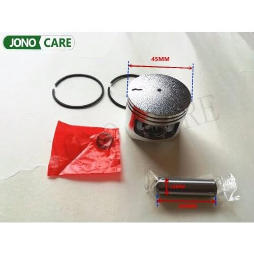 5SETS 45mm Piston Kit Garden Tool Parts 5200 Chainsaw Piston Assy Set with Ring and Pin for Chinese chainsaw 5200 52cc