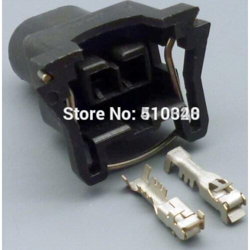 50 set 2 hole waterproof black special injector connector plug with 2 terminal holes