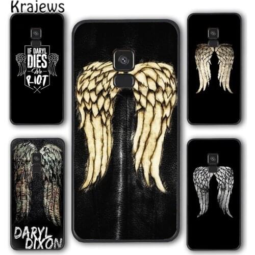 Krajews The Walking Dead Daryl Dixon Wings Crossbow Phone Case Cover For Samsung Galaxy S5 S6 S7 S8 S9 S10 E lite S20 plus ultra