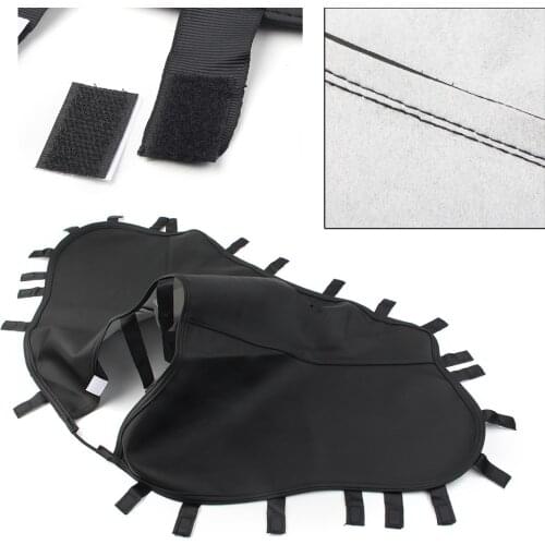 Black Vinyl Motorcycle Leather Fairing Cover for Harley Davidson 2014 2015 2016 2017 2018 2019 FLHT FLHX Tri Glide Models