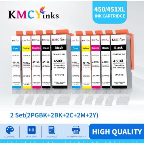 KMCYinks Compatible ink Cartridge PGI-450 CLI-451 BK C M Y GY for Canon PIXMA MG6340 MG7140 iP8740 MG7540 MG5540 IP7240 printer