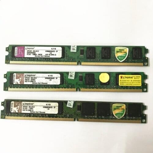 DDR2 RAM 2GB 800MHz PC2-6400 Used KVR8002N6/2GB 1.8V desktop memory 2gb