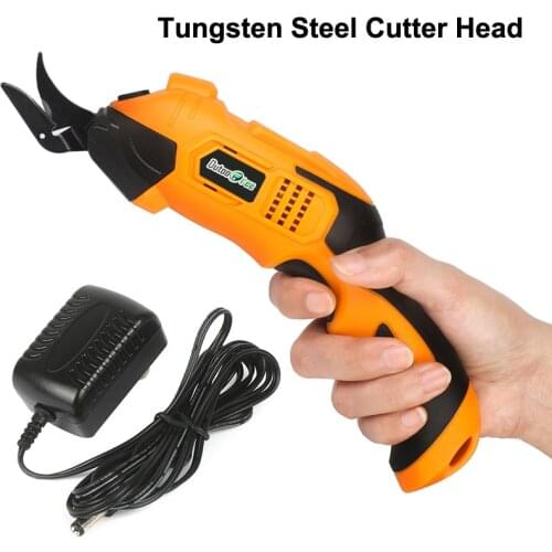 Dutoofree EU/US Electric Scissors Multipurpose Fabric Leather Cloth Cutting Cordless Chargeable Fabric Sewing Handheld Scissors