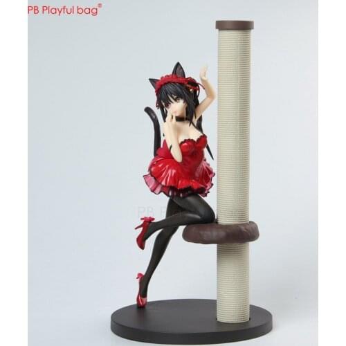 Tokisaki Kurumi figure Cat ear sexy anime girl action figure PVC model Doll toy Anime collection Room decorations best gift HD46