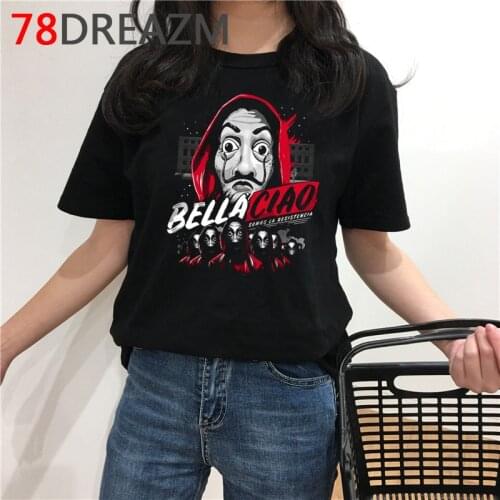 La Casa De Papel T Shirt Men Summer Top Money Heist T-shirt Kawaii House of Paper Tshirt Bella Ciao Graphic Tees Unisex Male