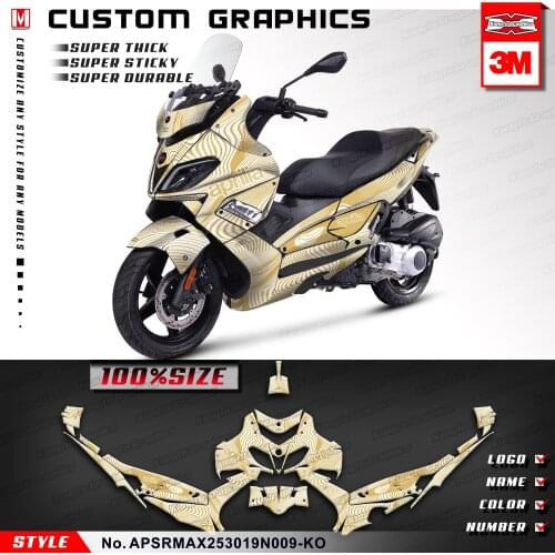 KUNGFU GRAPHICS Stickers Design Custom Scooter Bike Self Adhesives for Aprilia SR MAX 250 300 2019 2020