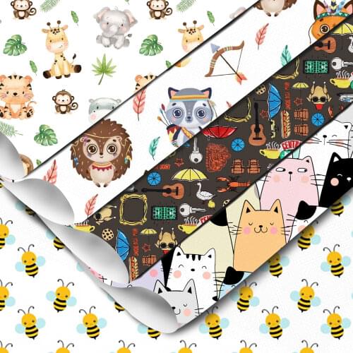 David accessories 20*33cm Cartoon Character Faux Leather Sheets in Crafts Synthetic Leather Fabric for Bow DIY Handmade,1Yc9444