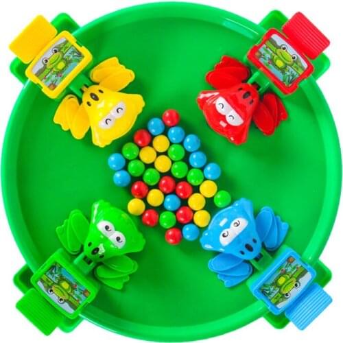 Boys Girls Children Eat Beans Greedy Frog Parent-child Interactive Two-person Toy Tabletop Puzzle Game Funny Party Line Up Game