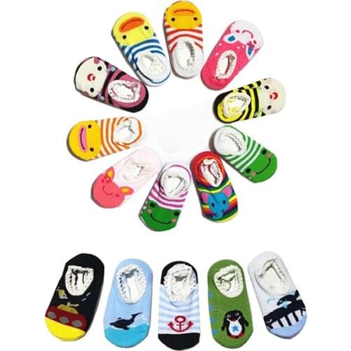 Lovely Cute Baby Socks Newborn Baby Kids Boys Girls Cartoon Ankle Sock Gift Anti-slip Floor Socks Cotton Animal