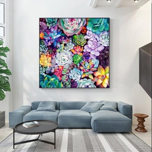 Minimalism Succulent Plant Watercolor Nordic Poster Cuadros Wall Pictures For Living Room Picture Wall Art Canvas Painting