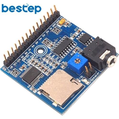 Voice Playback Module MP3 Reminder Board TF-Card Slot Adjustable Potentiometer Serial Port Expansion Board for Arduino