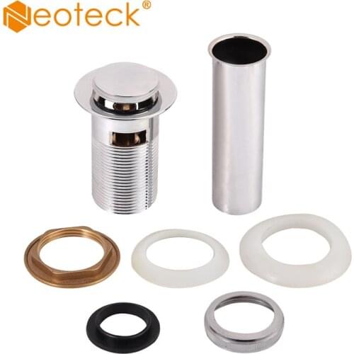 Neoteck High quality Drain fitting Pop Up Drain Drain Valve Sink Plug For Washbasin chrome