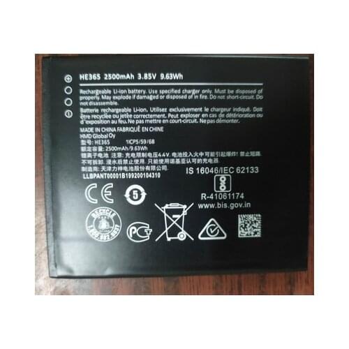 NEW 2500mah HE365 battery for Nokia HE365 cell phone battery