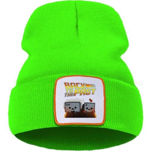Back To The Past Ctrl Z Print Wool Cartoon Unisex Hats Thick Casual Beanie Hat Soft Fashion Knitted Hats Hot Sale Quality Hat