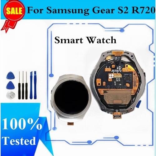 Original Screen For Samsung Watch Gear S2 R720 SM-R720 LCD Diaplay Touch Screen Digitizer For Samsung Watch S2 LCD Replacement